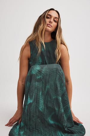 Crinkled Column Maxi Dress