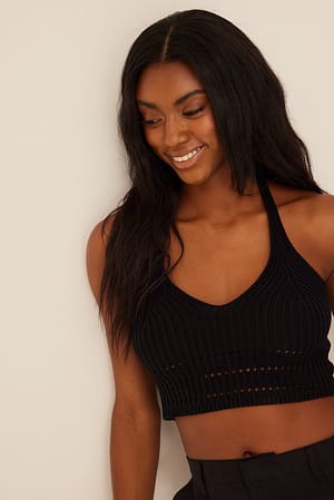 Hæklet halternecktop