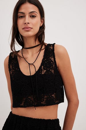 Haut en maille crochet