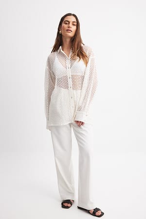 White Crochet Shirt