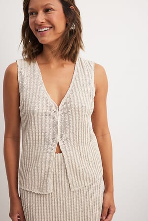 Débardeur en maille crochetée