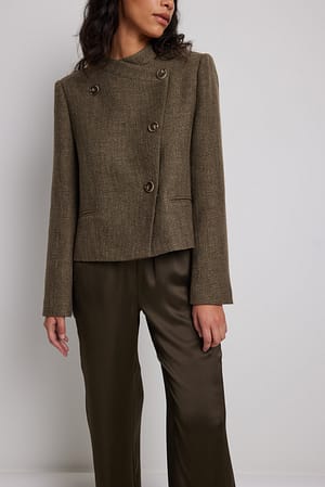 Kort blazer med textur