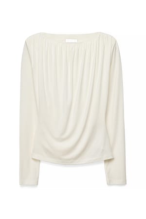 Offwhite Top drapeado con espalda pronunciada