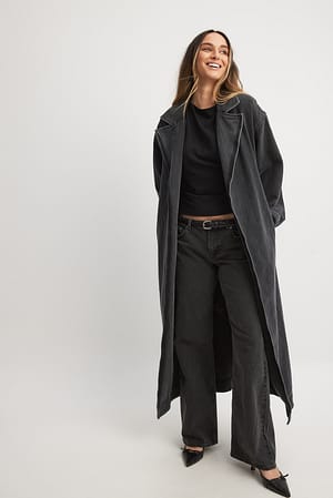 Maxikåpe i denim