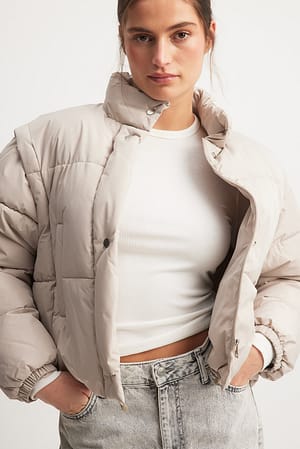 Detachable Sleeve Padded Jacket