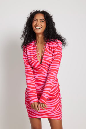 Draped Front Mini Dress