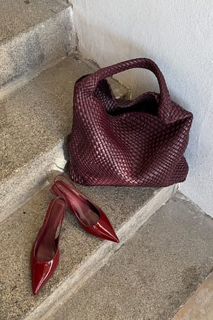 Dk Red Slingback Pumps