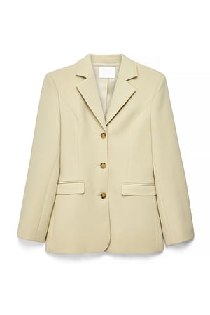 Sage Green Nauwsluitende lange blazer