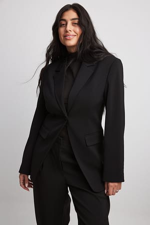Blazer ajusté à un bouton
