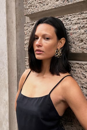 Gold Flower Earrings