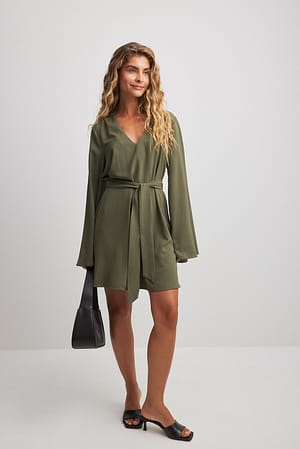 Flowy V-neck Mini Dress