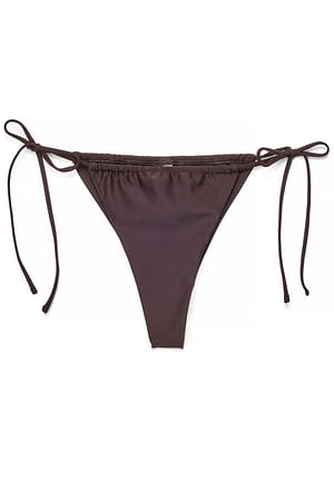 Brown Braguita de bikini fruncida
