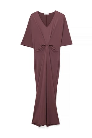 Dark Plum Gathering Maxi Dress