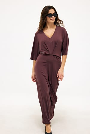 Dark Plum Gathering Maxi-kjole