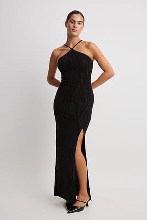 Glitter Jacquard Maxi Dress