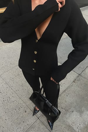 Gold Button Detail Cardigan
