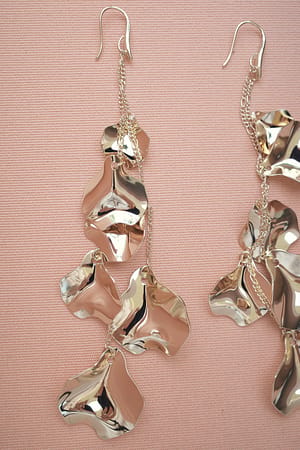 Gold Hanging Leaf Earrings