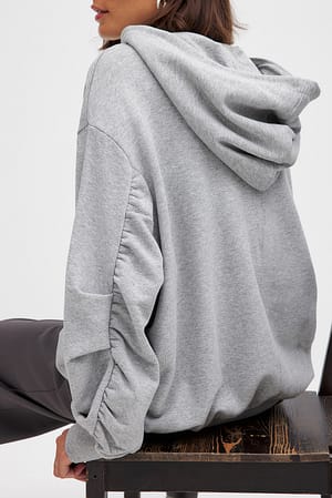 Grey Heavy Bomber Hoodie