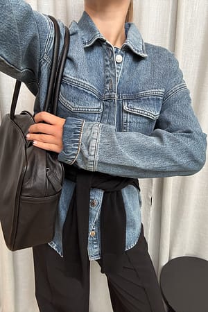 Dark Blue Schweres weiches Hemd