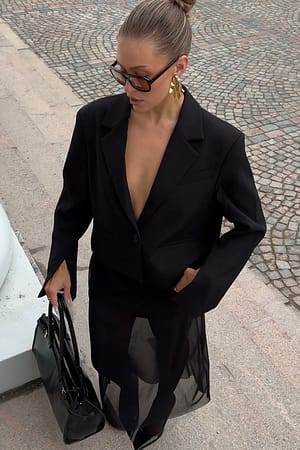 Black Short Oversized Blazer