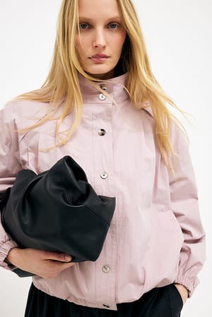 Light Pink Jakke med høj hals