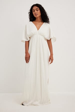 Fließendes Maxikleid mit hohem Schlitz