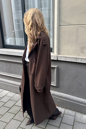 Brown Heavy Oversized Trenchcoat