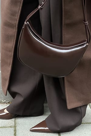 Brown Rounded Handbag
