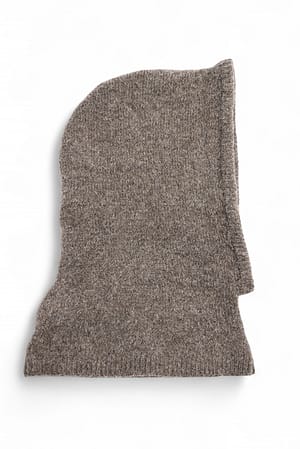 Greige Strikket balaclava