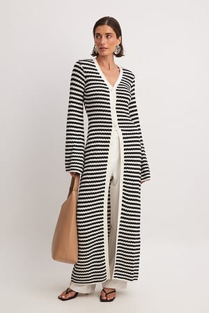 Strikket maxicardigan