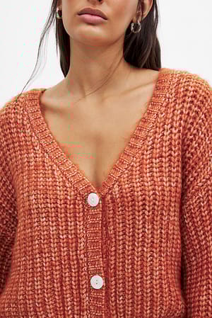 Stickad oversize cardigan