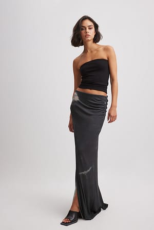 Falda de punto estampada