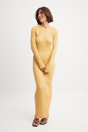 Knitted Ribbed Maxi Dress