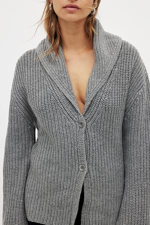 Grey Cardigan tricot