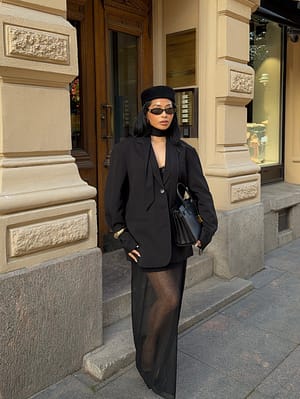 Black Blazer oversize long