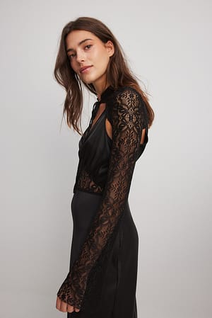 Black Lace Bolero Top