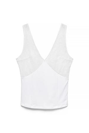 White Hemdje met kantdetail