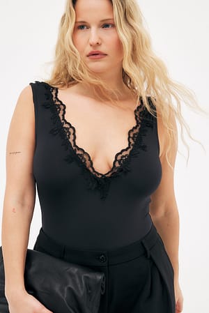 Black Lace Insert Body
