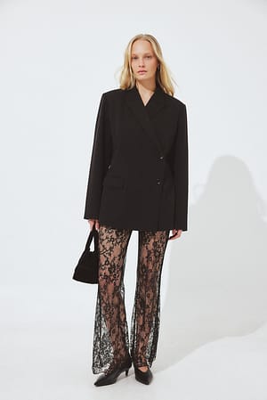 Black Lace Trousers