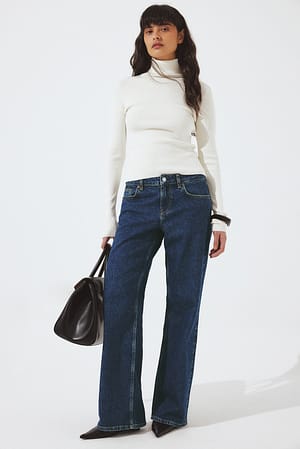 Dark Blue Lane Low Waist Jeans