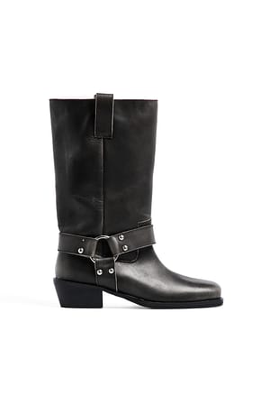 Moto-boots i läder