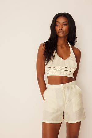 Shorts med linblanding