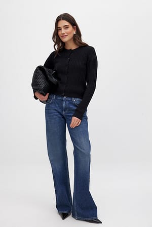 Dark Blue Low Waist Jeans