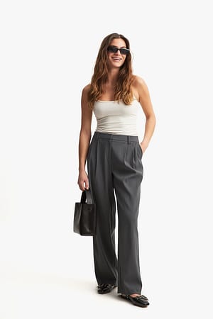 Grey Dressbukse med lavt liv