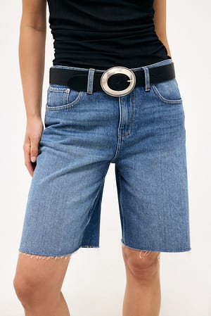 Light Blue Lågmidjade jeansshorts