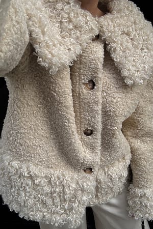 Offwhite Jacka i fuskpäls