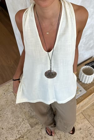 Light Beige große Muschelkette