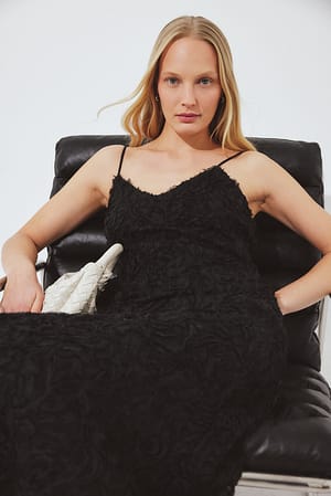Black Maxi Slip Dress