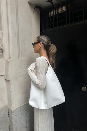 Offwhite Soft Triangular Tote Bag