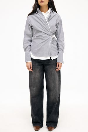 Grey Halfhoge baggy jeans